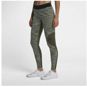 Women's Tights Nike Pro HyperWarm Olive/Black